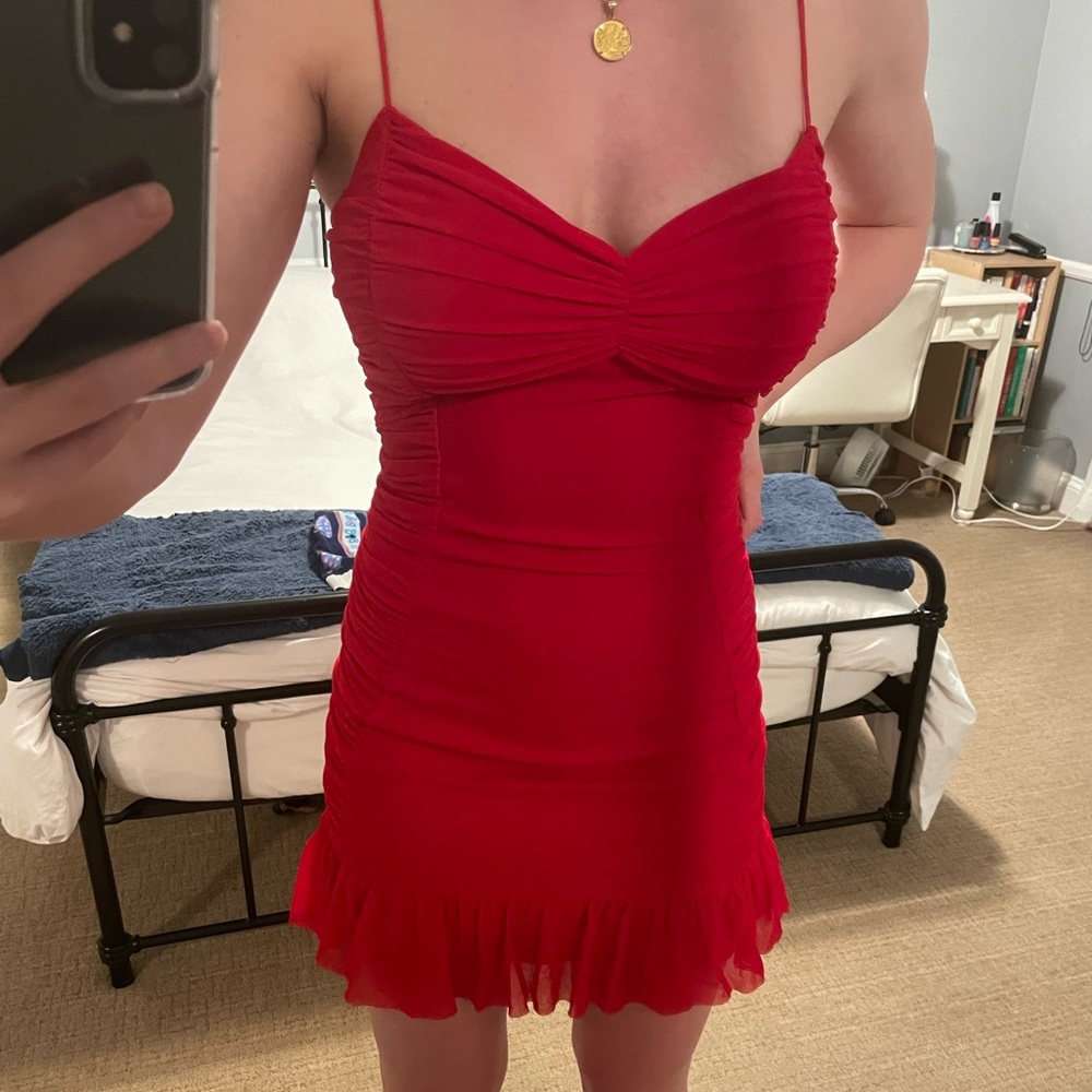 NWT Selfie Leslie red size medium dress